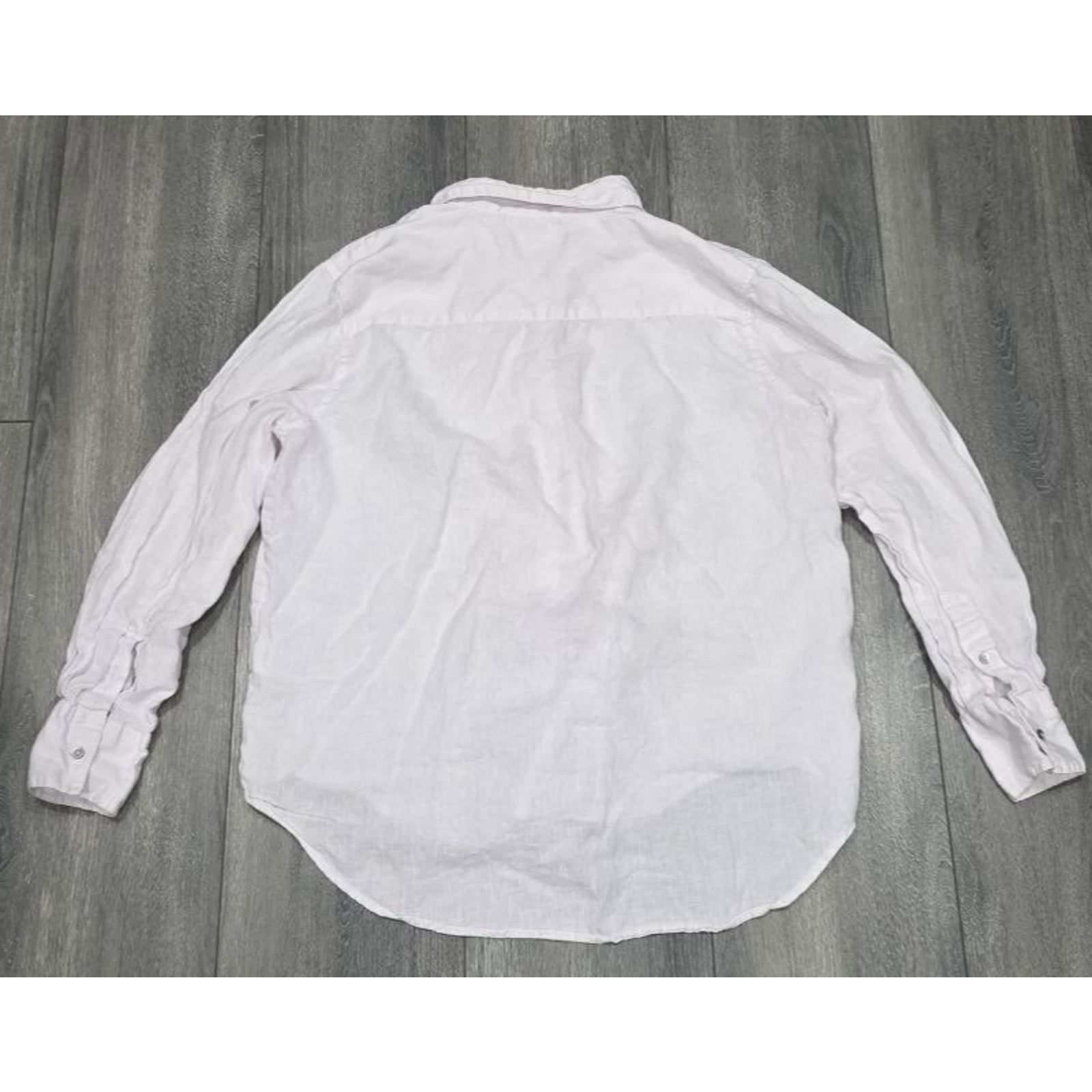 Assembly Label Linen Long Sleeve Collared Button Up Shirt Womens Size 10 A008057 — image 8 of 8